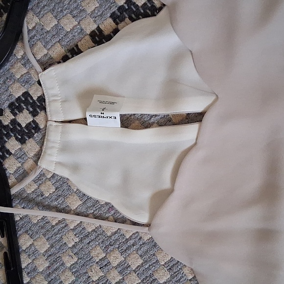 Express Cream Revesible Scalloped Camisole - Picture 2 of 3